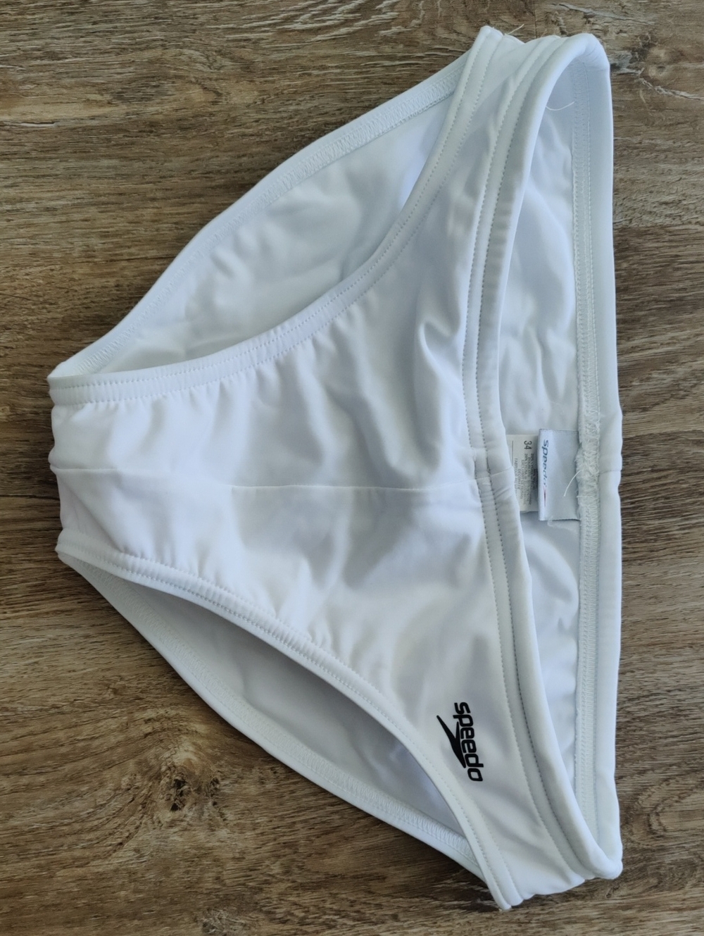 Speedo White Sport Bikini Bottoms with Logo